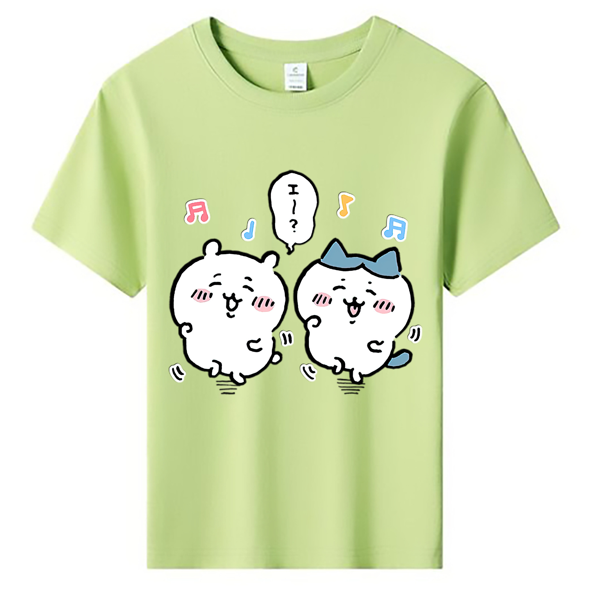 （画像用） ちいかわ ハチワレ Chii-kawa hachiware 綿100％キッズTシャツ（フロントプリント）